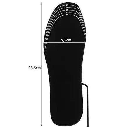 Apsildāmas Sildošās Apavu Zolītes, Kāju Sildītājs ar USB, Izmērs 41-46, 2 gab.