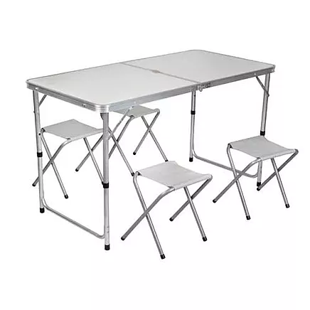 Trizand saliekams kempinga komplekts 23238: galds un 4 krēsli