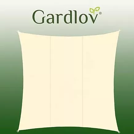 Gardlov 23165 Dārza Ūdensizturīgs Saulessargs Markīze Bura Nojume Tents 3,6x3,6m, Bēšs