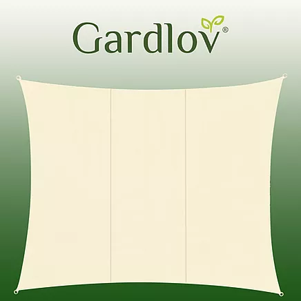 Gardlov 23144 Dārza Ūdensizturīgs Saulessargs Markīze Bura Nojume Tents 3x4m, Bēšs