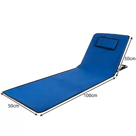 Beach mat with backrest + pillow Trizand 23617