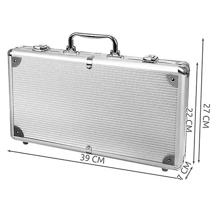 Pokera komplekts ar 300 žetoniem alumīnija koferī