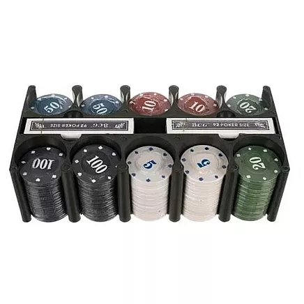 Pokera komplekts TEXAS 23539 ar 200 žetoniem un paklāju