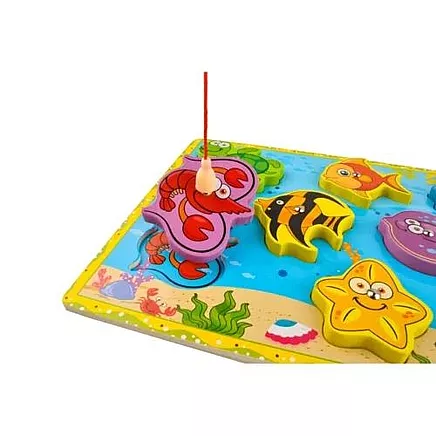 Makšķerēšanas koka zivtiņas ar magnetu