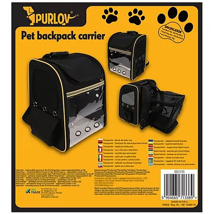 Carrier-backpack for cat/dog Purlov 23185