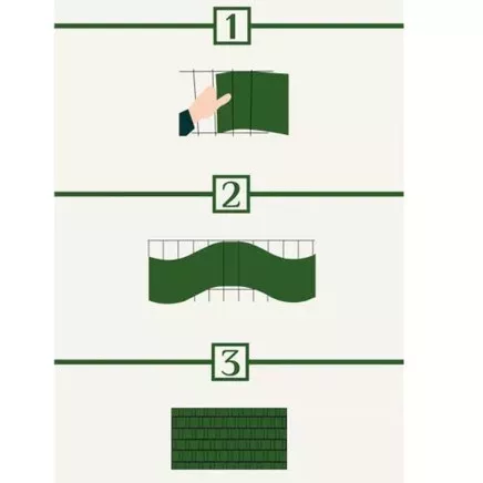 Lente (lamiles) pītajiem un paneļu žogiem, Privātuma ekrāns balkonam un terasei - 19cm x...