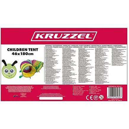 Telts ar tuneli bērniem, kāpurs