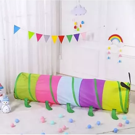 Telts ar tuneli bērniem, kāpurs