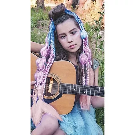 Kanekalons Sintētiskās Ombre Afro Bizes Frizūrām 60cm, Violets