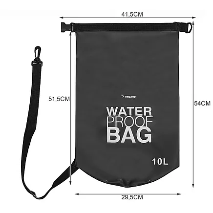 Waterproof bag 10L black 23565