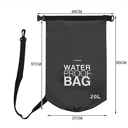 Waterproof bag 20L black 23566
