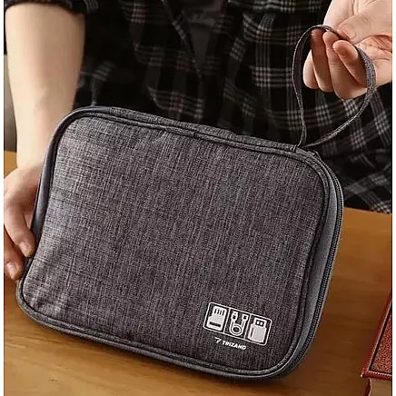 Ceļojumu kabeļu organizators Trizand 23834, pelēks