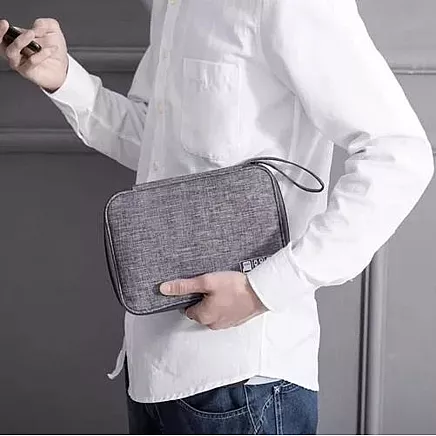 Ceļojumu kabeļu organizators Trizand 23834, pelēks