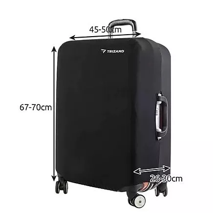 Čemodāna pārvalks, pārsegs, liels ceļojumu koferis, L, melns