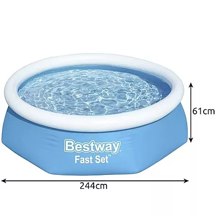 Bestway 57448 piepūšamais baseins ar gredzenu 244 x 61 cm, zils