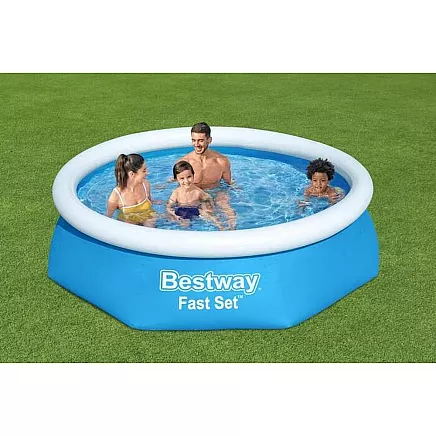 Bestway 57448 piepūšamais baseins ar gredzenu 244 x 61 cm, zils