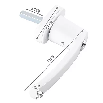 Logu rokturis ar slēdzeni 23438, Balts