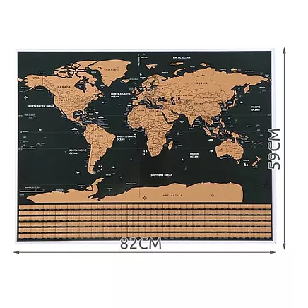 World map scratch card with flags 23443