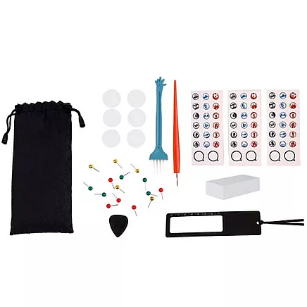 World map - scratch card with flags + accessories 23442