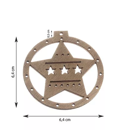 Wooden baubles - 10 pcs