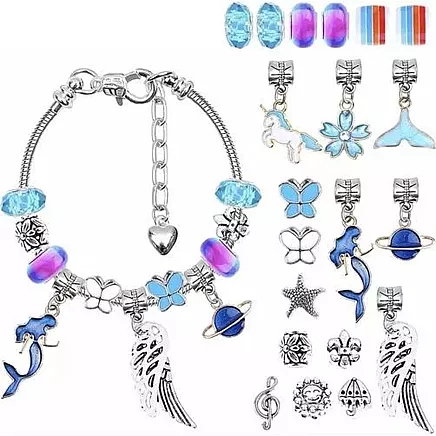 DIY bērnu rokassprādžu un kaklarotu komplekts – radoša spēle un mācības.