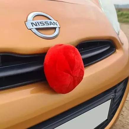 Ziemassvētku Jaungada Auto Rotājums Brieža Ragi un Deguns