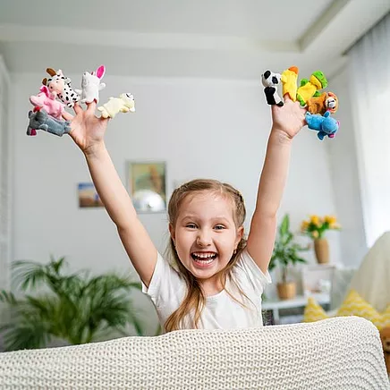 Pirkstu rotaļlietu komplekts - 10 dzīvnieku lellītes bērniem