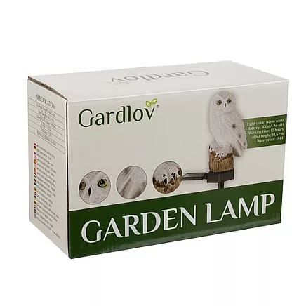 Solar garden lamp - owl Gardlov 23847