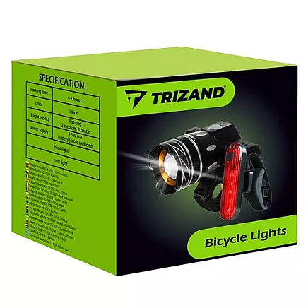 T6 USB velo lukturu komplekts ar aizmugurējo gaismu un rotējošu rokturi, Ultra jaudīgs CREE XM-L T6 LED