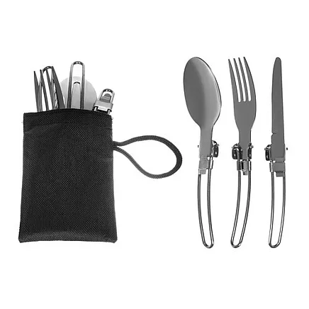 Tūristu trauku komplekts Trizand 23667, 18 gab., universāls pārnēsājams trauku komplekts