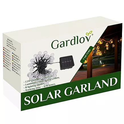 Solar garland 7m IP65 Gardlov 24008