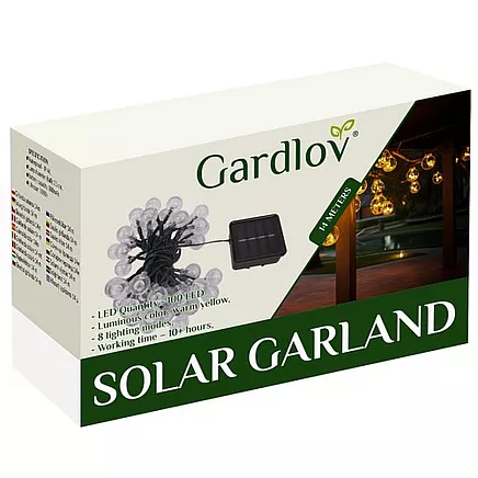 Solar garland 12m IP65 Gardlov 24010