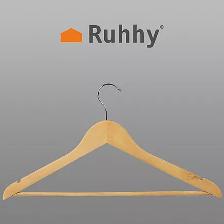 Clothes hanger 10pcs - wooden Ruhhy 24492
