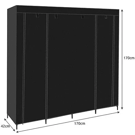 Folding fabric wardrobe 170x170cm Ruhhy 23740