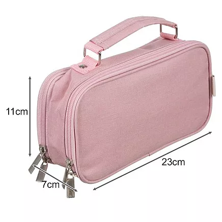 Double extendable pencil case - pink Maaleo 24517