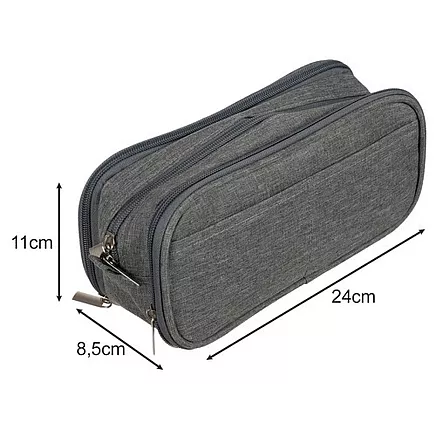 Triple folding pencil case - gray Maaleo 24512