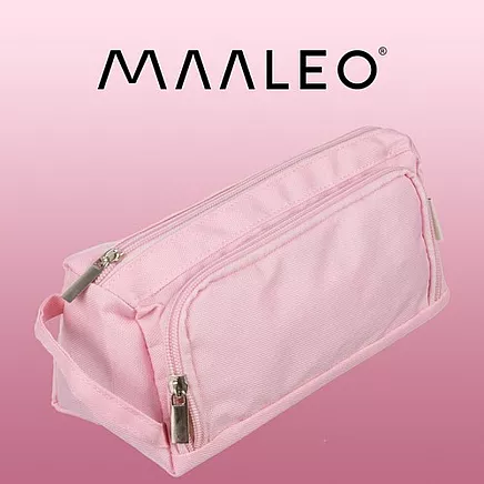 Double extendable pencil case - pink Maaleo 24519