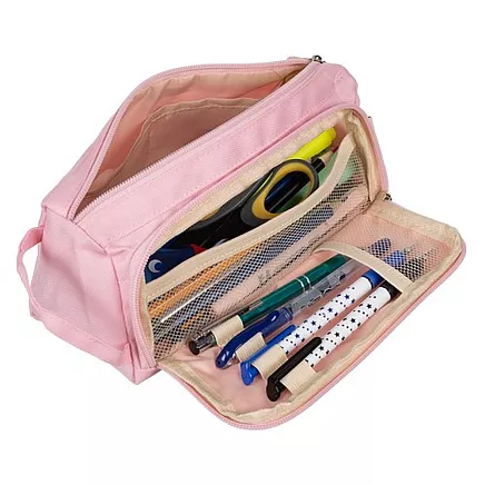 Double extendable pencil case - pink Maaleo 24519