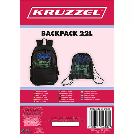 Backpack 22L - school Kruzzel 24532