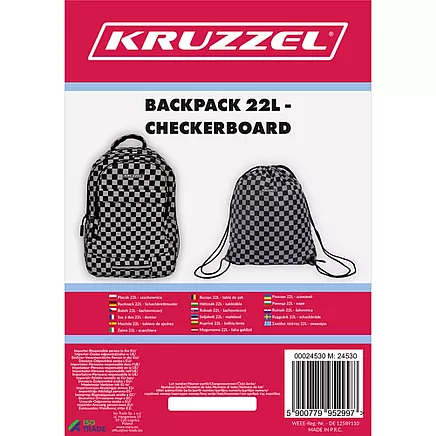Backpack 22L - checkerboard Kruzzel 24530
