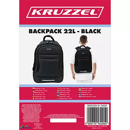 Backpack 22L - black Kruzzel 24524