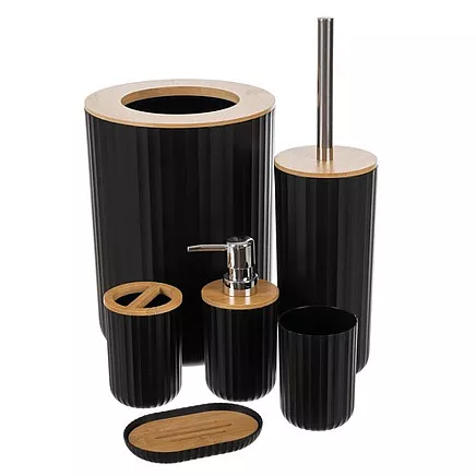 Bathroom accessories set - black Ruhhy24636
