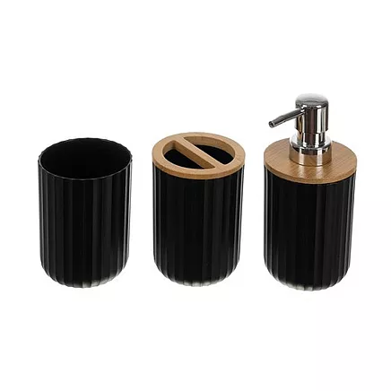 Bathroom accessories set - black Ruhhy24636