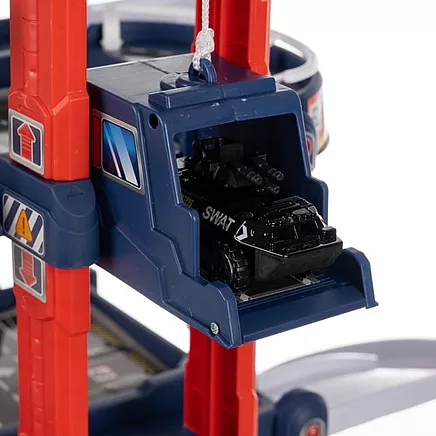 Kruzzel 4 līmeņu rotaļu autostāvvieta ar liftu un mašīnām 24646