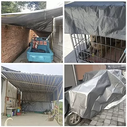 Izturīga ūdensnecaurlaidīga plandeka 3x4m Gardlov 24652, sudraba