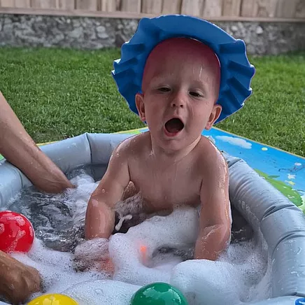 Bērnu vannas nadziņš matu mazgāšanai, zils 23450