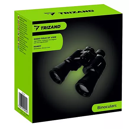 Jaudīgs medību binoklis 10x50 ar somu un siksniņu