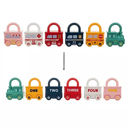 Attīstošas rotaļu mašīnītes ar slēdzenēm un atslēgām 24712