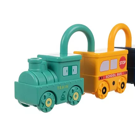 Attīstošas rotaļu mašīnītes ar slēdzenēm un atslēgām 24712