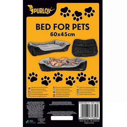 Dog/cat bed 60x45cm Purlov 24288